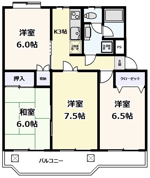 キャッスルメジェール第2三芳 間取り